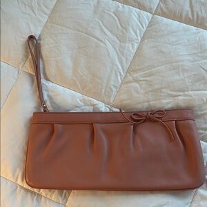 Elegant Neutral Leather Clutch